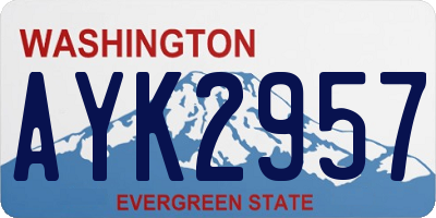 WA license plate AYK2957