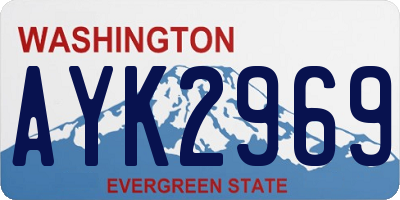 WA license plate AYK2969