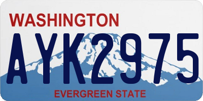 WA license plate AYK2975