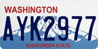 WA license plate AYK2977