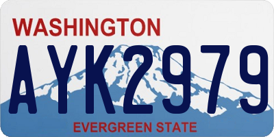 WA license plate AYK2979
