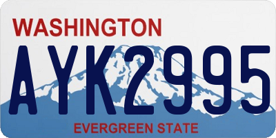 WA license plate AYK2995