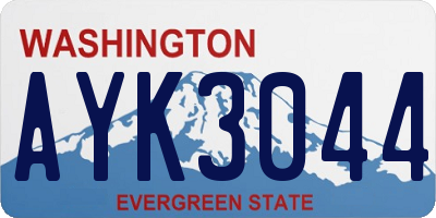 WA license plate AYK3044