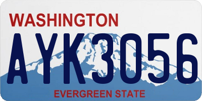 WA license plate AYK3056