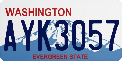 WA license plate AYK3057