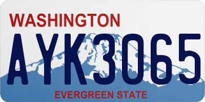 WA license plate AYK3065
