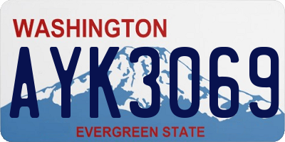 WA license plate AYK3069
