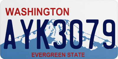 WA license plate AYK3079