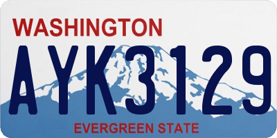 WA license plate AYK3129
