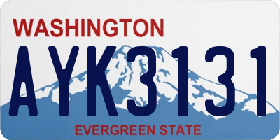 WA license plate AYK3131