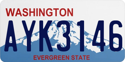 WA license plate AYK3146