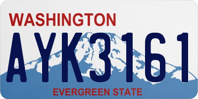 WA license plate AYK3161
