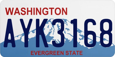 WA license plate AYK3168
