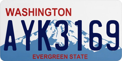 WA license plate AYK3169