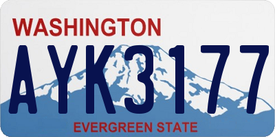 WA license plate AYK3177
