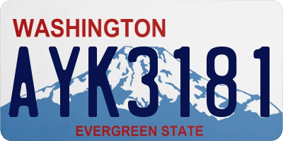 WA license plate AYK3181