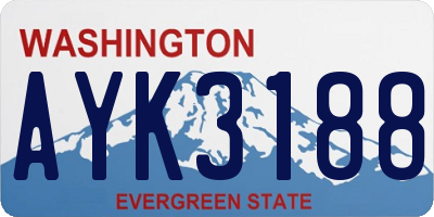 WA license plate AYK3188
