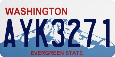 WA license plate AYK3271