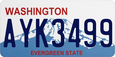 WA license plate AYK3499