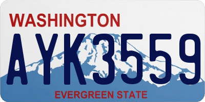 WA license plate AYK3559
