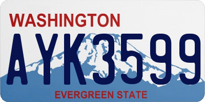 WA license plate AYK3599