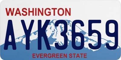 WA license plate AYK3659
