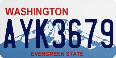 WA license plate AYK3679