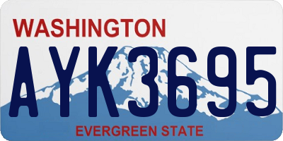 WA license plate AYK3695