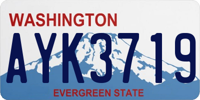 WA license plate AYK3719