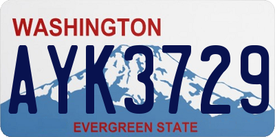 WA license plate AYK3729