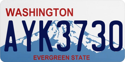 WA license plate AYK3730