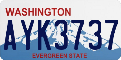 WA license plate AYK3737