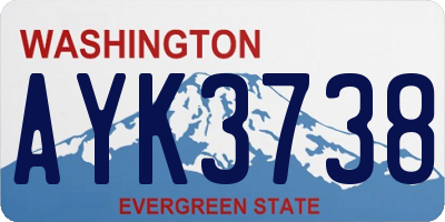 WA license plate AYK3738