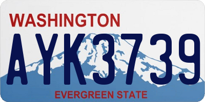 WA license plate AYK3739