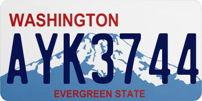 WA license plate AYK3744