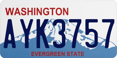 WA license plate AYK3757