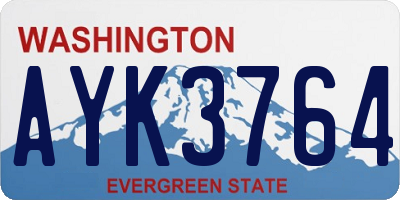 WA license plate AYK3764