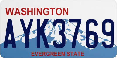 WA license plate AYK3769