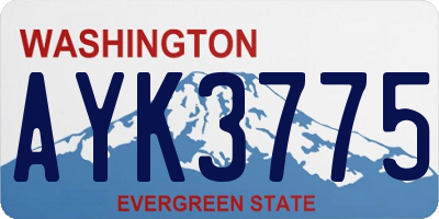 WA license plate AYK3775