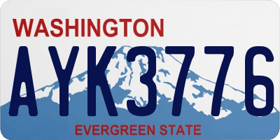 WA license plate AYK3776