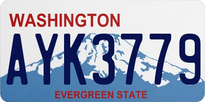 WA license plate AYK3779
