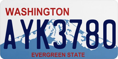WA license plate AYK3780