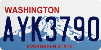 WA license plate AYK3790