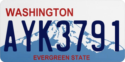 WA license plate AYK3791