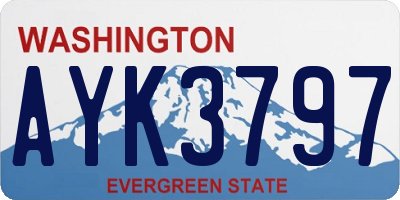 WA license plate AYK3797