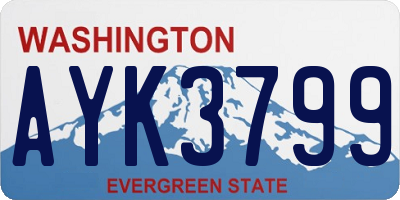 WA license plate AYK3799