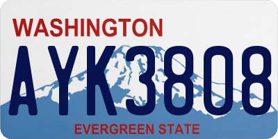 WA license plate AYK3808