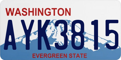 WA license plate AYK3815