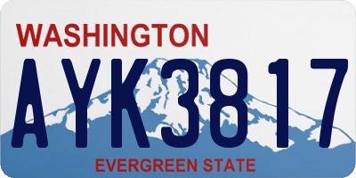 WA license plate AYK3817