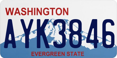 WA license plate AYK3846